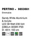 Kruhová - NV 9853681 Závěsné svítidlo PERTINO bílý hliník a akryl LED 38W 230V 3000K IP20 stmívatelné - NOVA LUCE - foto 6