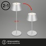 Na stůl - BRILO 7466018 LED RGB nabíjecí stolní lampa 38 cm 2W 200lm chrom - BRILO - foto 6