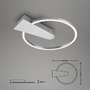 Kruhová - BRI 3542-018 LED stropní svítidlo, pr. 29,5 cm, 12 W, hliník-chrom - BRILONER - foto 6