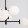 Dekorativní - NV 9100361 Závěsné svítidlo IMPERO bílé matné sklo černý kov E14 6x5W IP20 bez žárovky - NOVA LUCE - foto 6