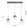 Dekorativní - PN 2742-70 LED závěsné svítidlo Q-KON 3-ramenné vícebarevné Smart Home ZigBee 2700-5000K - PAUL NEUHAUS - foto 6