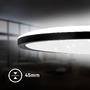 Kruhová - BRILO 7654015 Slim svítidlo LED panel pr.37,5 cm - 22W, 3000lm, hvězdné nebe, neutrální bílá, černá - BRILO - foto 6