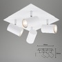 Bodová - BRILO 2857-046 Bodové svítidlo 26,5 cm 4xGU10 40W bílé - BRILO - foto 6