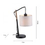 Stolní lampy dekorační - LD 14184-16 GREEN SOFI LED stolní lampa černá s imitací dřeva šňůrový vypínač IP20 do interiéru - LEUCHTEN DIREKT / JUST LIGHT - foto 6