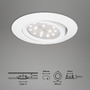 Kruhová - BRI 7171-036 3ks sada LED vestavné svítidlo, pr. 8,2 cm, 3 W, bílé - BRILONER - foto 6