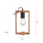 Stolní lampy dekorační - LD 15655-18 FRANKY LED stolní lampa, černá, dřevěný rám, šňůrový vypínač, kov - LEUCHTEN DIREKT / JUST LIGHT - foto 6