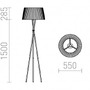 Stojací lampy - RED R12674 BOULOGNE stojanová černá 230V E27 28W - RED - DESIGN RENDL - foto 6