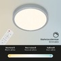 Kruhová - BRILO 3701014 CCT LED přisazené svítidlo pr. 28 cm, 18 W, 2000 lm, stříbrná (starý kód: BRILO 3701-014) - BRILO - foto 6