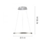 Kruhová - PN 2851-95 HOOP LED závěsné svítidlo hliník nastavitelná výška paměťová funkce SimplyDim 3000K - PAUL NEUHAUS - foto 6
