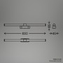 Koupelnová - BRI 2191118 Runt svítidlo k zrcadlu - 9W, 920lm, LED, montáž na stěnu, 60cm, neutrální bílá, chrom - BRILONER - foto 6
