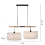 Podélná - LD 14182-16 GREEN SOFI LED závěsné svítidlo černé s imitací dřeva 2 ramenné nadčasový design - LEUCHTEN DIREKT / JUST LIGHT - foto 6