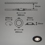 Kruhová - BRILO 7998-045 LED vestavná svítidla, pr.9 cm, 4x LED, 4,9 W, 480 lm, matná černá - BRILO - foto 6