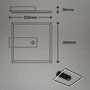 Hranatá - BRILO 3770015 LED stropní svítidlo se senzorem a časovačem 32cm 14W 1400lm černá - BRILONER - foto 6