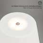 Na stůl - BRILO 7437016 Ukončená výroba  LED nabíjecí stolní lampa pr.16,5 cm 3,5W 400lm bílé - BRILO - foto 6