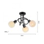 Bodová - LD 12153-18 LOKI LED stropní svítidlo černé 3 ramenné opálové sklo do obývacího pokoje 3000K - JUST LIGHT - foto 6
