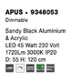 Dekorativní - NV 9348053 Závěsné svítidlo APUS černý hliník a akryl LED 45W 230V 3000K IP20 stmívatelné - NOVA LUCE - foto 6