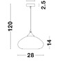 Koule - NV 9726482 Závěsné svítidlo SAVAZ chromové sklo černý kov černý kabel E27 1x12W 230V IP20 bez žárovky - NOVA LUCE - foto 6