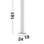 Stojací lampy - NV 9117327 Stojací lampa LINE bílý hliník a akryl nastavitelné LED 27W 230V 3000K IP20 - NOVA LUCE - foto 6