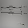 Dekorativní - BRILO 3718025 LED nástěnné a stropní svítidlo, 80,5 cm, 12 W, 700 lm, černá (starý kód: BRILO 3718-025) - BRILO - foto 6