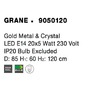 Dekorativní - NV 9050120 Závěsné svítidlo GRANE zlatý kov a křišťál E14 20x5W 230V IP20 bez žárovky - NOVA LUCE - foto 6
