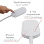 Stojací lampy - BRILO 1297016 LED CCT stojací svítidlo s dotykovým vypínačem 128 cm 6,6W 600lm bílé (starý kód: BRILO 1297-016) - BRILO - foto 6