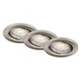 Kruhová - BRILO 7050-032 3ks sada LED vestavná svítidla, pr. 8,6 cm, 5 W, 460 lm, matný nikl - BRILO - foto 6