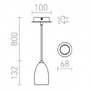 Subtilní - RED R12082 BABADES I závěsná matný nikl 230V GU10 50W - RED - DESIGN RENDL - foto 6