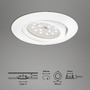 Kruhová - BRI 7172-036 3ks sada LED vestavné svítidlo, pr. 8,2 cm, 3,5 W, bílé - BRILONER - foto 6