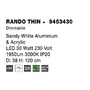 Kruhová - NV 9453430 Závěsné svítidlo RANDO THIN bílý hliník a akryl LED 30W 230V 3000K IP20 stmívatelné - NOVA LUCE - foto 6