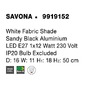 Stolní lampy dekorační - NV 9919152 Stolní lampa SAVONA černý hliník E27 1x12W 230V IP20 bez žárovky - NOVA LUCE - foto 6