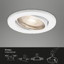 Kruhová - BRI 7147-036 3ks LED vestavné svítidlo, pr. 8,6 cm, 5 W, bílé - BRILONER - foto 6