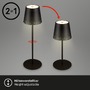 Na stůl - BRILO 7438-015 LED nabíjecí stolní lampa 38 cm 2,6W 280lm černá - BRILO - foto 6