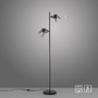 Stojací lampy - LD 15285-18 TINULA LED 2 ramenná stojací lampa černá s nožním vypínačem v jednoduchém designu - LEUCHTEN DIREKT / JUST LIGHT - foto 6