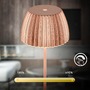 Stolní lampy dekorační - BRILO 7553013 Nabíjecí stolní lampa Riffle - 36,5 cm, 2W, 200lm, IP44, bezdrátová, LED, stmívatelná, dotykový vypínač, měď - BRILO - foto 6