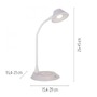 Stolní lampy pracovní - LD 14414-16 PUCKI LED stolní lampa bílá bezdrátové nabíjení telefonu dotykový stmívač flexibilní otočné 3000K - JUST LIGHT - foto 6