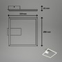 Hranatá - BRILO 3780014 LED stropní svítidlo, 26,5 cm, 14W, 400lm, matný chrom - BRILO - foto 6