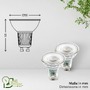 GU10/GZ10 - BRILO 0556002 Set žárovek 2x LED GU10 450lm 3000K 2,5W - BRILO - foto 6