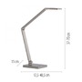 Stolní lampy pracovní - PN 4304-55 LED stolní lampa SAMSKY, stříbrná, stmívatelné, nastavitelná výška, paměťová funkce, 2700-5000K - PAUL NEUHAUS - foto 6