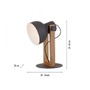 Stolní lampy dekorační - LD 15746-18 CUP 2.0 stolní lampa černá dřevo z akácie nastavitelná výška industriální - JUST LIGHT - foto 6