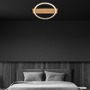 Kruhová - BRILO 3908014 Kada LED stropní svítidlo, dekor dřeva, teple bílé světlo, oválné 34x30 cm, černá/dřevo - BRILO - foto 6