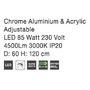 Kruhová - NV 17222003 Závěsné svítidlo ARIA chromovaný hliník a akryl nastavitelné LED 85W 3000K IP20 - NOVA LUCE - foto 6