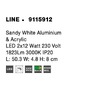 Nepřímé osvětlení - NV 9115912 Nástěnné svítidlo LINE bílý hliník a akryl LED 2x12W 230V 3000K IP20 - NOVA LUCE - foto 6