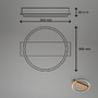 Kruhová - BRILO 3908014 Kada LED stropní svítidlo, dekor dřeva, teple bílé světlo, oválné 34x30 cm, černá/dřevo - BRILO - foto 6