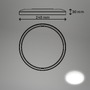Kruhová - BRILO 7515416 Tava LED stropní svítidlo, ploché, přímé a nepřímé osvětlení, 1900 lm, 16 W, bílé, kruhové 24 cm - BRILO - foto 6