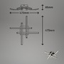 Dekorativní - BRILO 3677045 LED nástěnné a stropní svítidlo, 47,5 cm, 14,4 W, 350 lm, černá (starý kód: BRILO 3677-045) - BRILO - foto 6