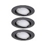 Kruhová - P 92468 LED vestavné svítidlo Smart Home Zigbee Base Coin základní sada výklopné kruhové 90mm 20° 3x4,9W 230V stmívatelné RGBW+ černá mat - PAULMANN - foto 6