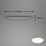 Kruhová - BRILO 3362-116 LED stropní svítidlo s čidlem, pr. 38 cm, 22 W, bílé - BRILO - foto 6
