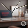Stojací lampy - BRILO 1660015 Mura stojanová lampa - 6W, 600lm, LED, stmívatelné, dotykový vypínač, nastavitelné, černá - BRILO - foto 6