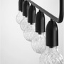 Podélná - NV 9536419 Závěsné svítidlo VEDA černý kov a čiré sklo G9 5x6W 230V IP20 bez žárovky - NOVA LUCE - foto 6