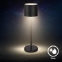 Stolní lampy dekorační - BRILO 7521015 Sigo LED stolní lampička bezdrátová IP44, stmívatelné, s nabíjecí základnou, černá - BRILO - foto 6